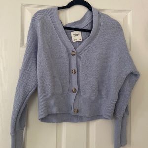 Abercrombie and fitch large light blue cardigan